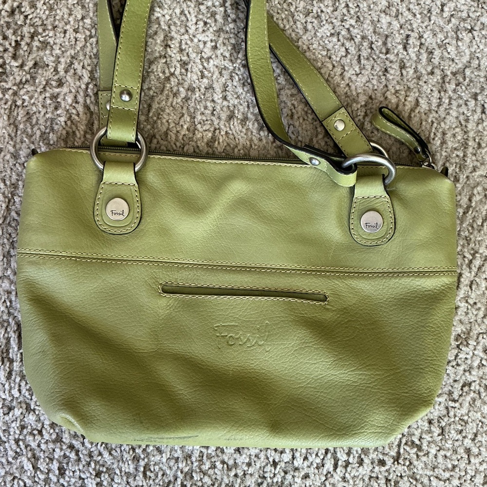 Fossil Green Shoulder Bag